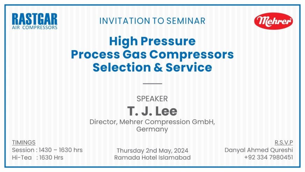 High Pressure Process Gas Compressors Seminar in Islamabad, Pakistan